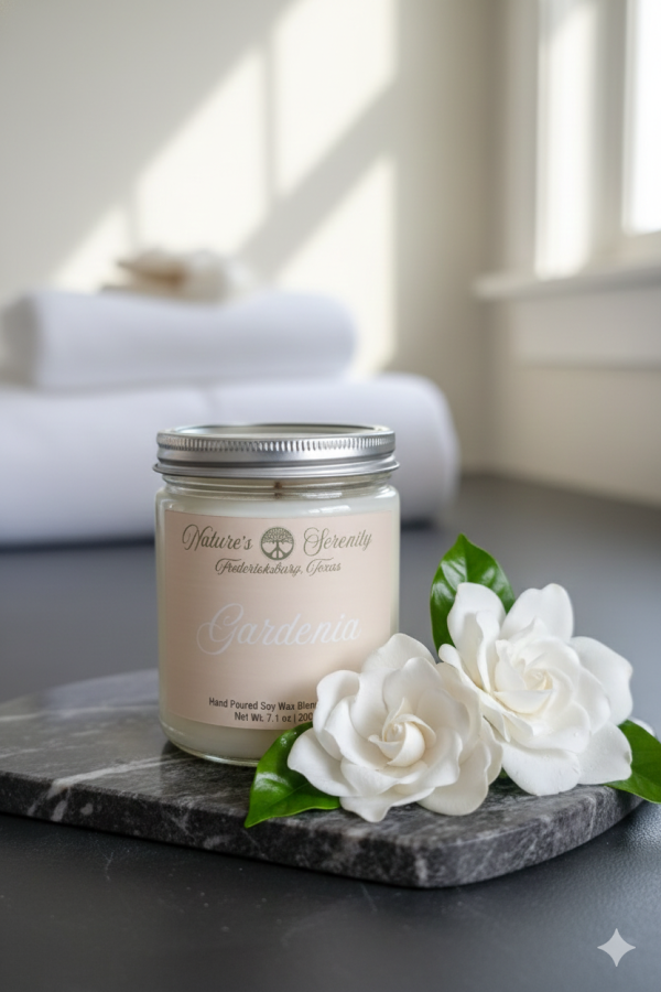 Gardenia - 7.1oz Soy Wax Blend Candle