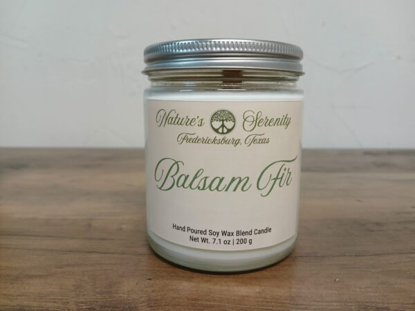 Balsam Fir 7.1 oz wood-wick candle by Nature's Serenity