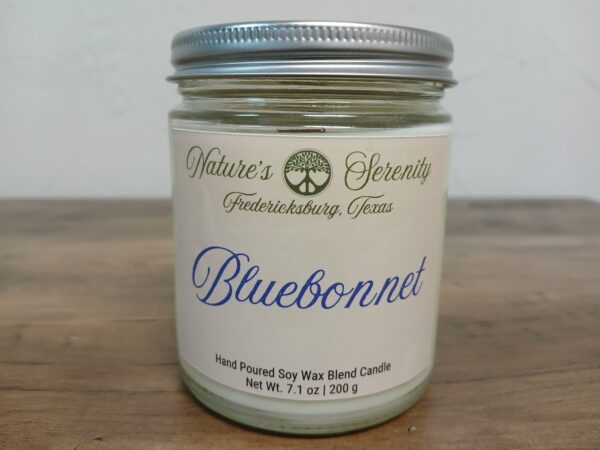 Bluebonnet 7.1 oz wood-wick candle by Nature's Serenity