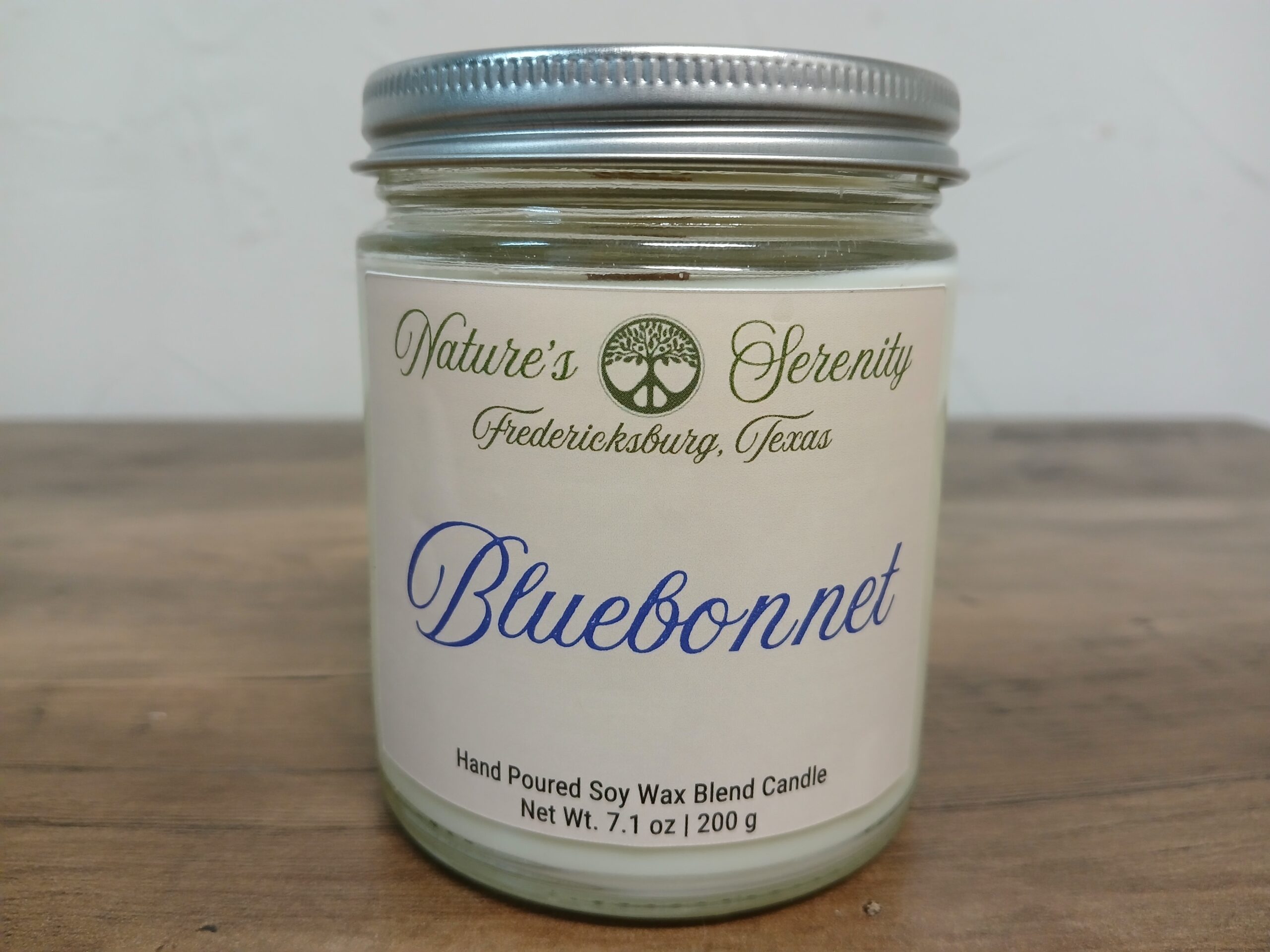 Bluebonnet 7.1 oz wood-wick candle by Nature's Serenity