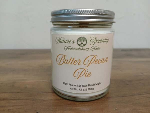 Butter Pecan Pie 7.1 oz wood-wick candle by Nature's Serenity