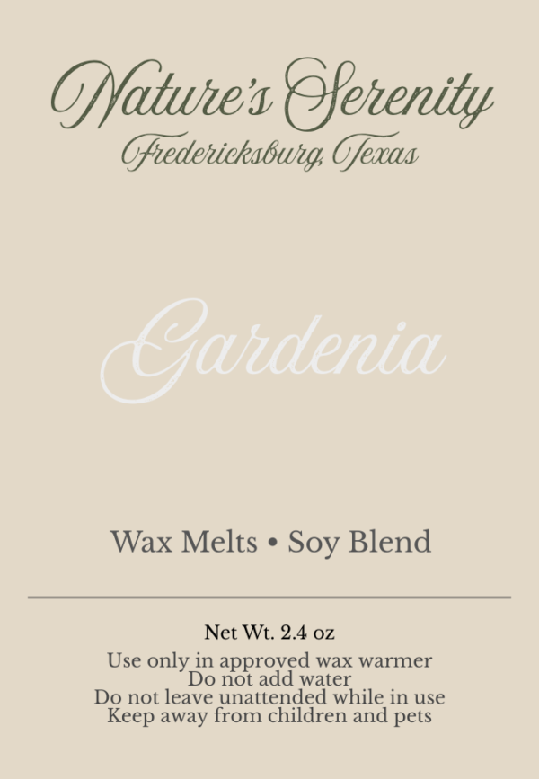 Gardenia 2.4 oz soy-coconut wax melts by Nature's Serenity