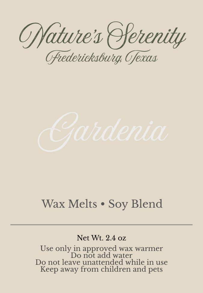 Gardenia 2.4 oz soy-coconut wax melts by Nature's Serenity