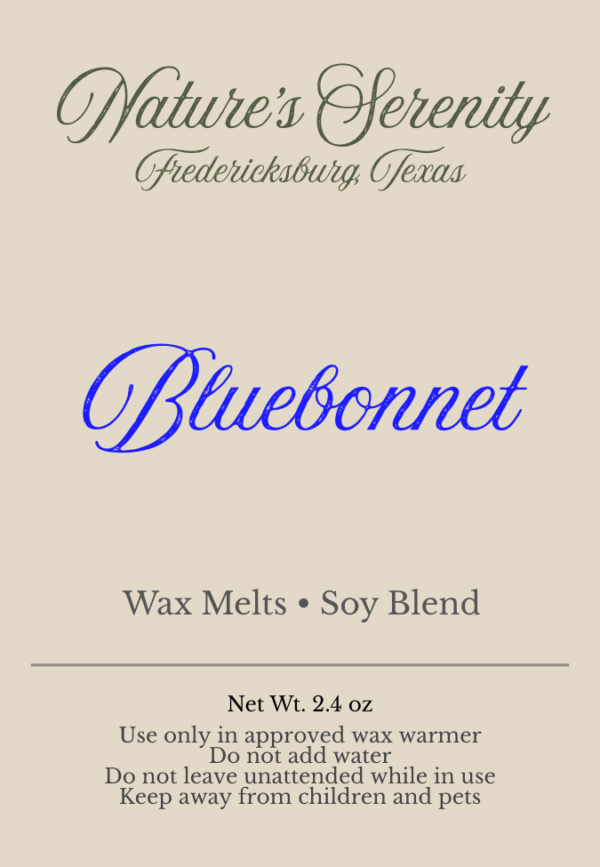 Bluebonnet 2.4 oz soy-coconut wax melts by Nature's Serenity