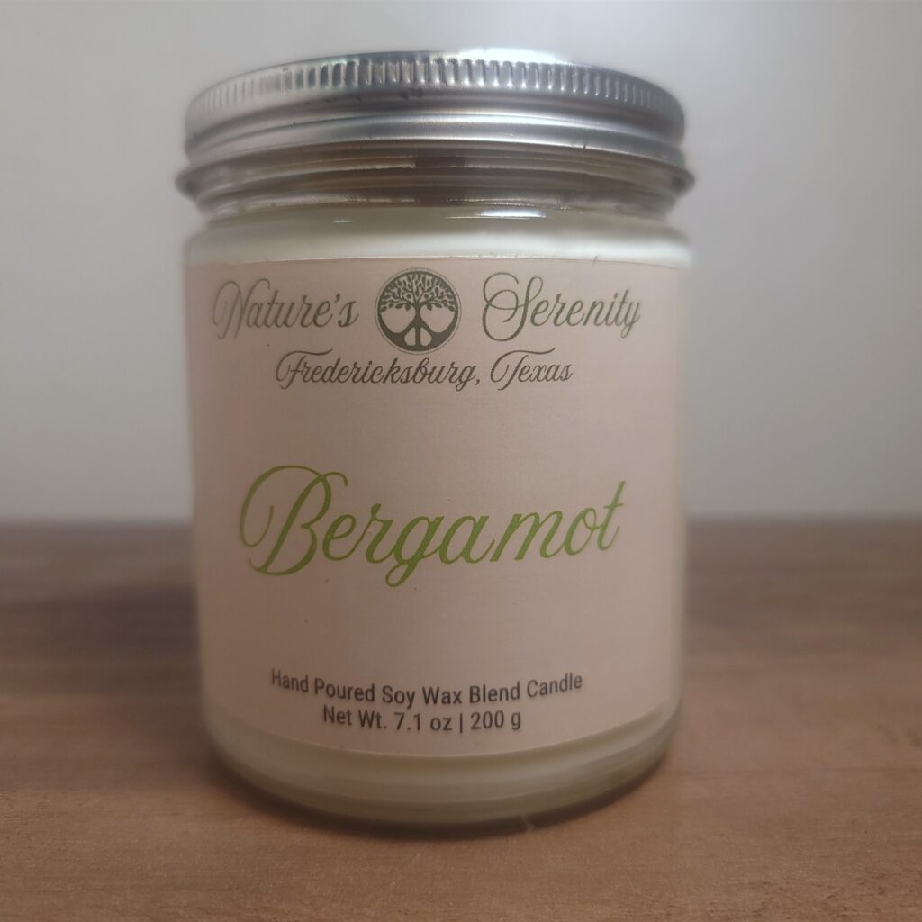Bergamot 7.1-ounce soy wax blend candle by Nature's Serenity