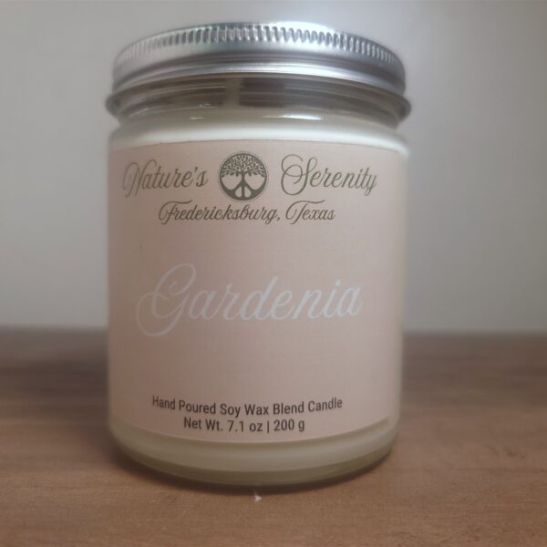 Gardenia 7.1-ounce soy wax blend candle by Nature's Serenity